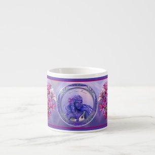 Purple ocean mermaid espresso cup