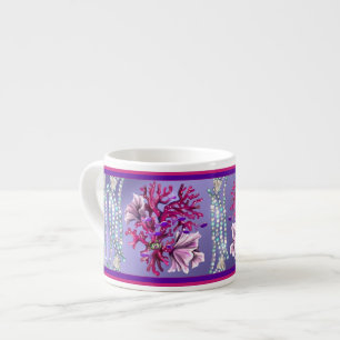Purple ocean mermaid espresso cup
