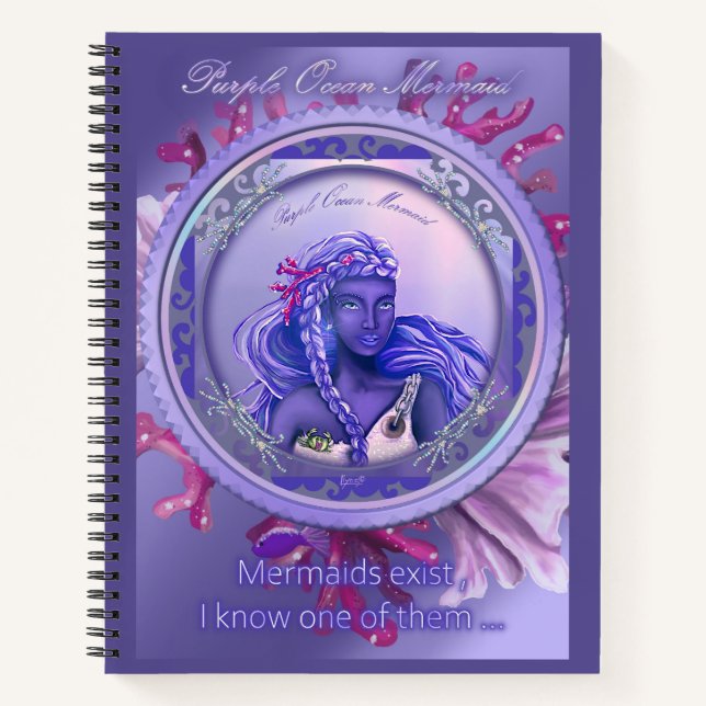 Purple Ocean Mermaid Notebook (Front)
