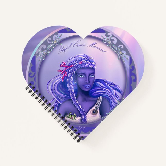 Purple Ocean Mermaid Notebook (Front)