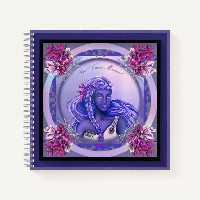 Purple Ocean Mermaid Notebook (Front)