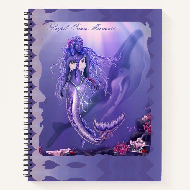 Purple Ocean Mermaid Notebook (Front)