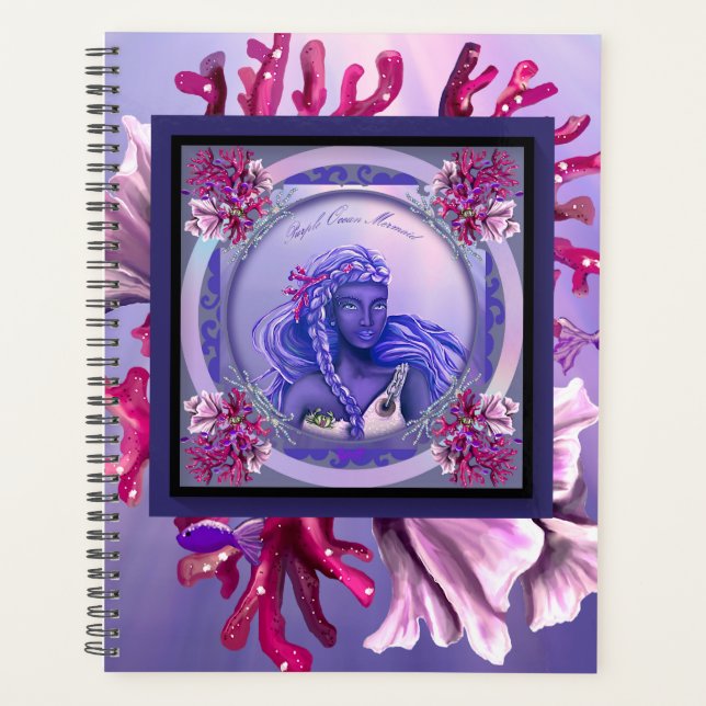 Purple Ocean Mermaid Planner (Front)