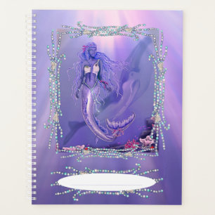 Purple ocean mermaid planner