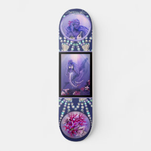 Purple Ocean Mermaid Skateboard