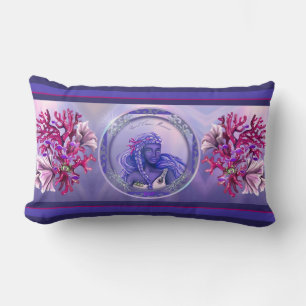Purple ocean mermaid throw pillow
