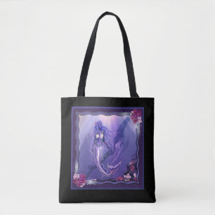 Purple Ocean Mermaid Tote Bag