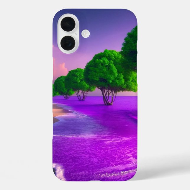 Purple Ocean Scene Phone Case (Back)