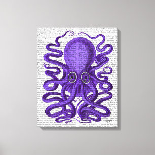 Purple Octopus Canvas Print