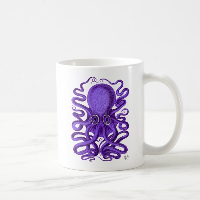 Purple Octopus Coffee Mug (Right)