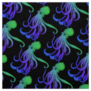 Purple Octopus Fabric