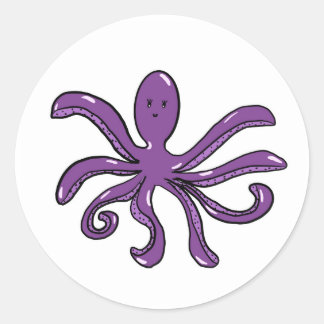 Purple Octopus Sticker