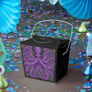 Purple Octopus Victorian Steampunk Kraken Favour Box