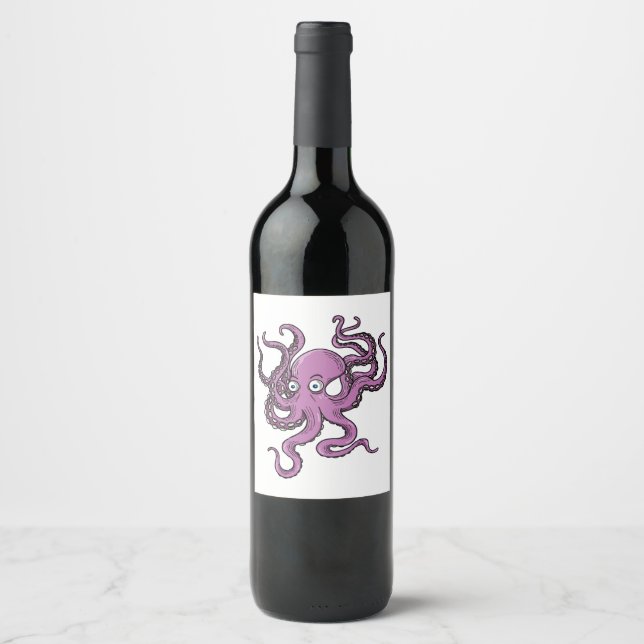 Purple Octopus Wine Label (Front)