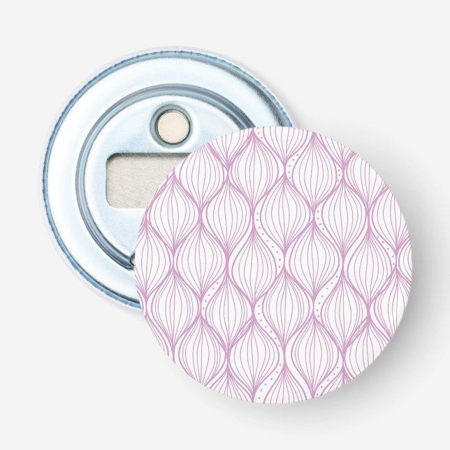 Purple ogee stripes pattern background bottle opener (Front)