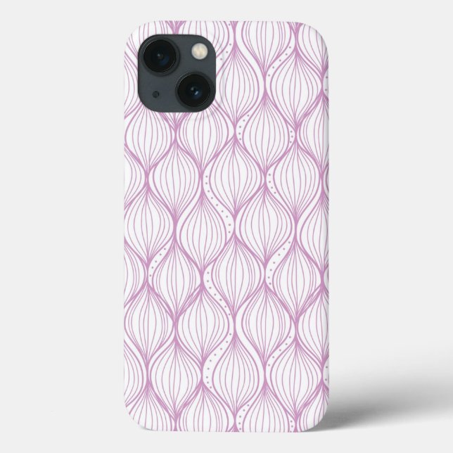 Purple ogee stripes pattern background Case-Mate iPhone case (Back)