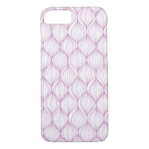 Purple ogee stripes pattern background iPhone 8/7 case