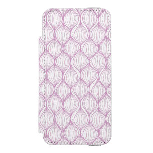 Purple ogee stripes pattern background incipio watson™ iPhone 5 wallet case