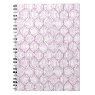 Purple ogee stripes pattern background notebook