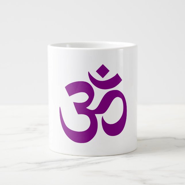 Purple Om Symbol Large Coffee Mug (Front)