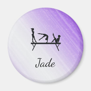 Purple Ombre Balance Beam Personalised Magnet