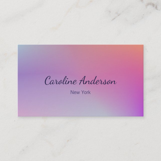 purple ombre business card (Front)