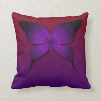 Purple Ombre Butterfly Pillow