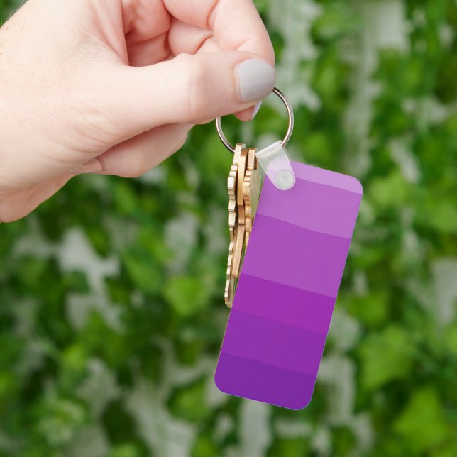 Purple Ombre Customizeable Keychain (Hand)