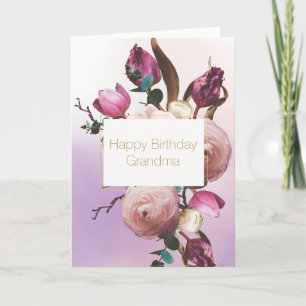 Purple Ombre Floral Card