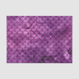 Purple Ombre Glam Mermaid Scales Pattern Tissue Paper