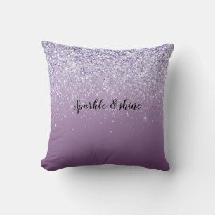 Purple Ombre Glitter Cushion