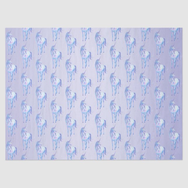Purple Ombre Magical Unicorn  Tissue Paper (Front)