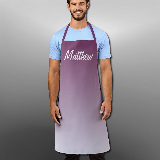 purple ombre -personalised apron (Creator Uploaded)