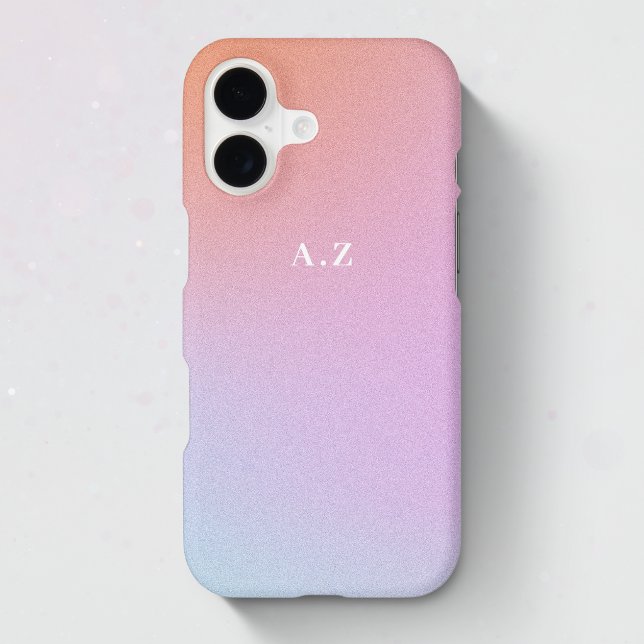 Purple Ombre Sky Custom Initial Monogram (Creator Uploaded)