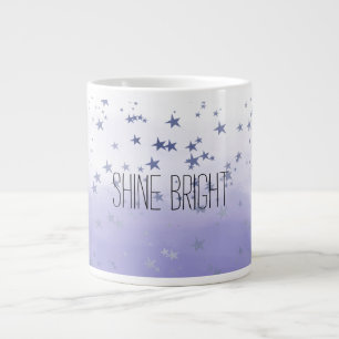 Purple Ombre Stars Large Coffee Mug