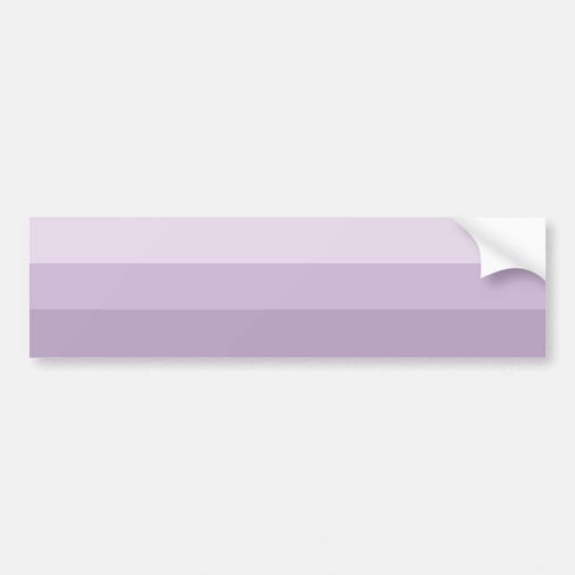 Purple Ombre Striped Bumper Sticker (Front)