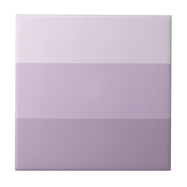 Purple Ombre Striped Ceramic Tile (Front)