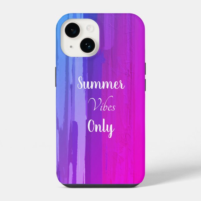 Purple Ombre Summer Vibes iPhone Case (Back)