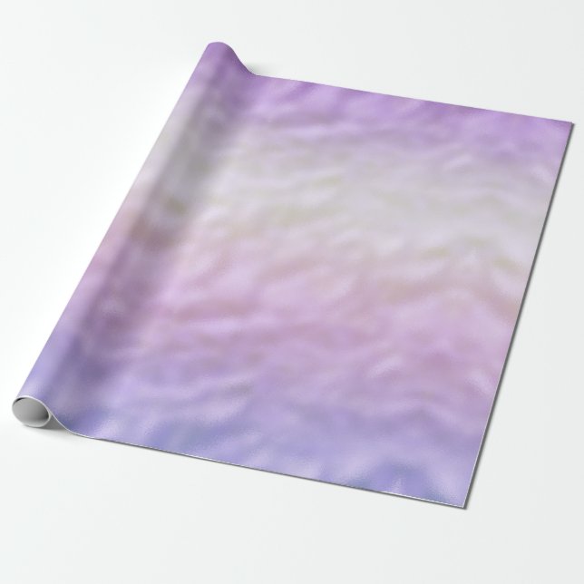 Purple Ombre Unicorn Wrapping Paper (Unrolled)
