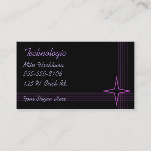 Purple on Black Business Card