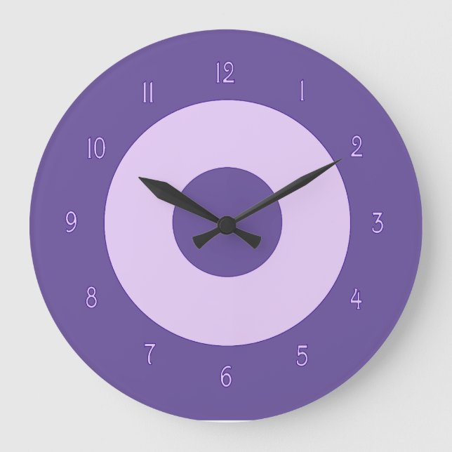 Purple on Purple Wall Clock (Front)