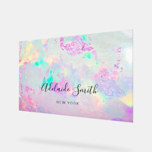 purple opal acrylic sign