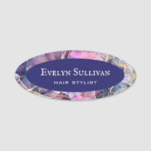 Purple Opal Name Tag