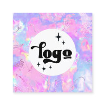 purple opal  square business card