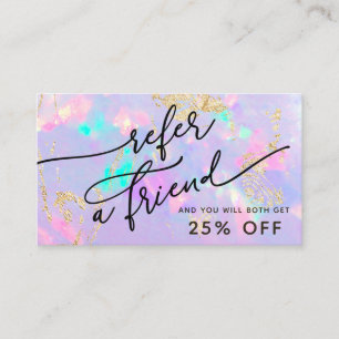 purple opal texture referral card