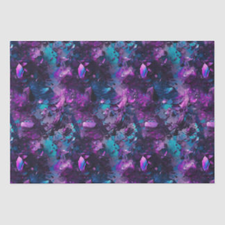 Purple Opal Water Tissue Paper Abstract Crystals