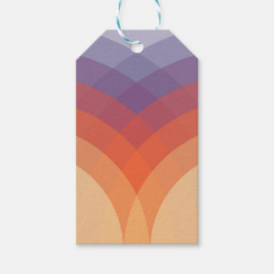 Purple, orange and blue colourful pastel arches gift tags