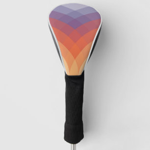 Purple, orange and blue colourful pastel arches golf head cover
