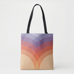 Purple, orange and blue colourful pastel arches tote bag