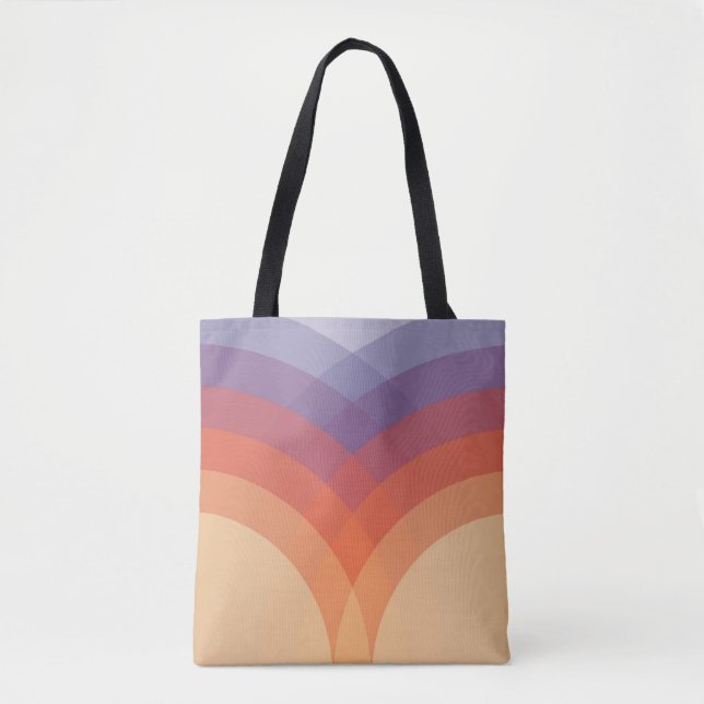 Purple, orange and blue colourful pastel arches  tote bag (Front)